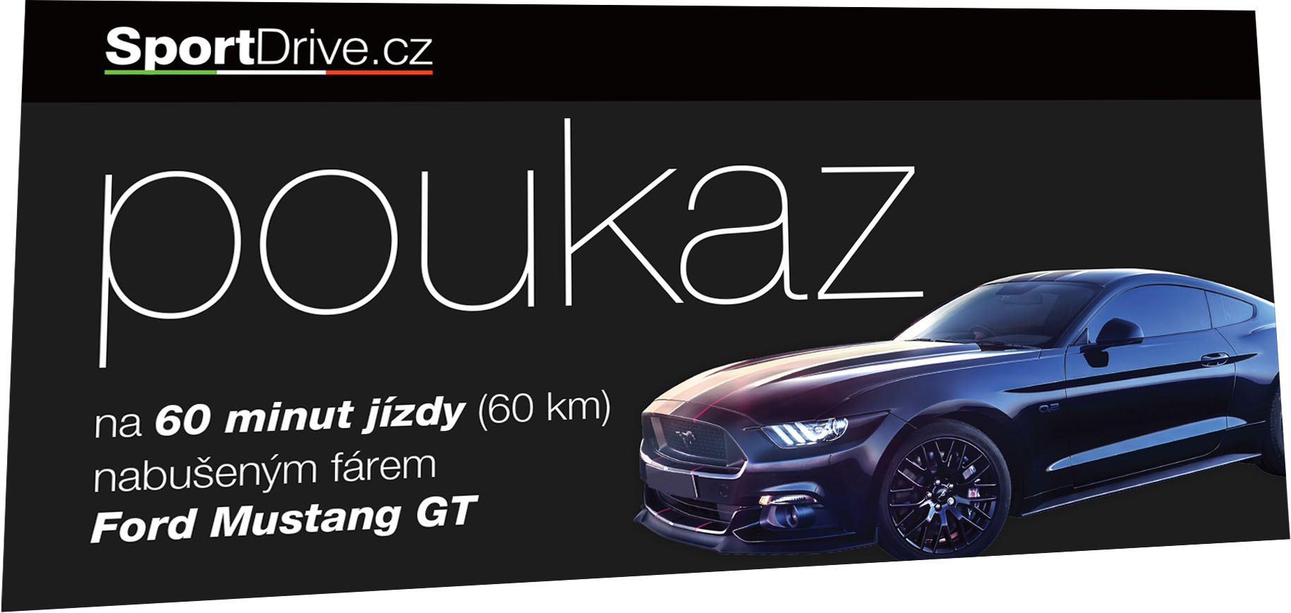 60 minut (60 km) jízdy ve voze Ford Mustang GT